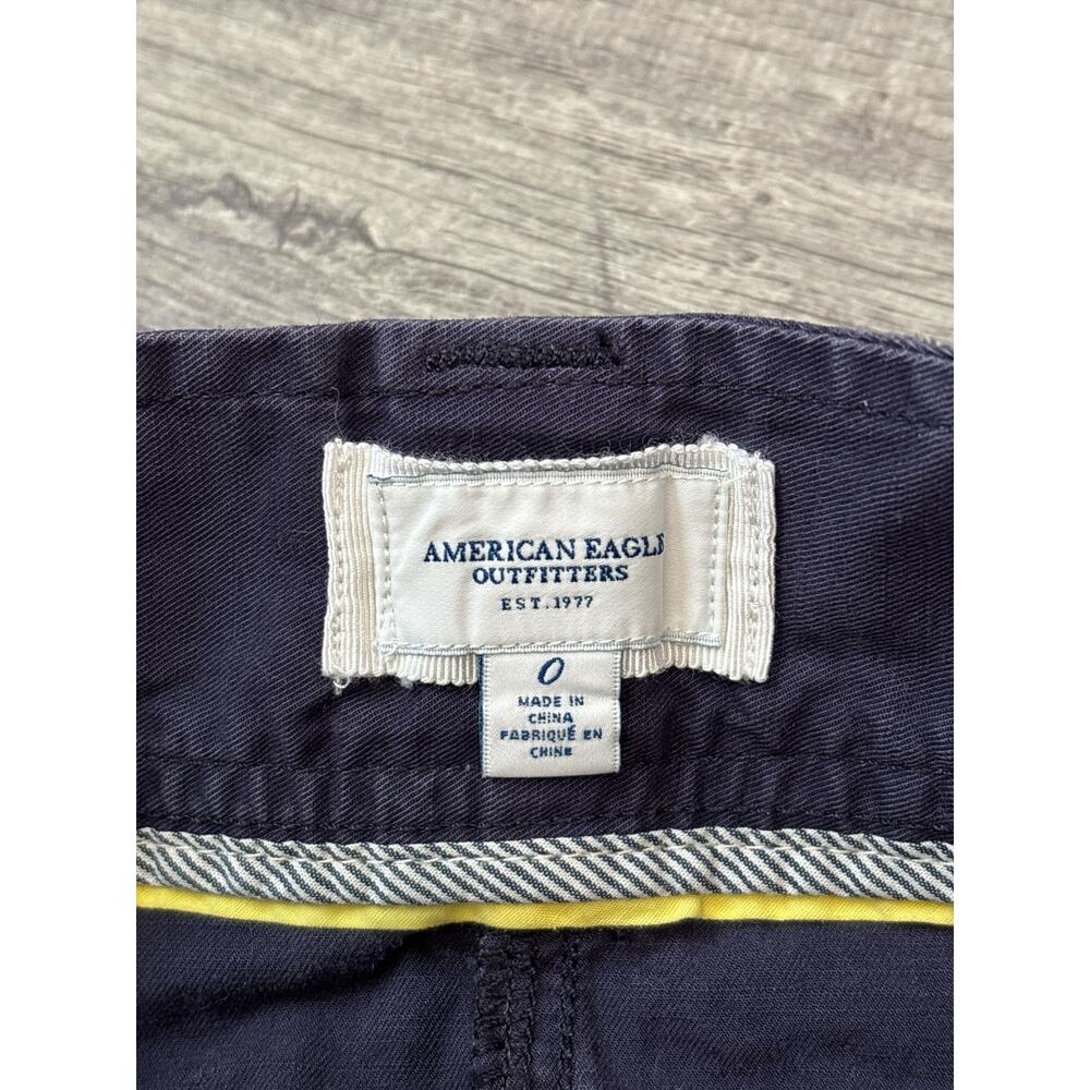 American Eagle Y2K Cargo Mini Skirt - Navy Blue Size 0 - Picture 3 of 4